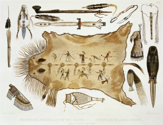 Indische Utensilien und Waffen, Tafel 21 aus Band 2 von 